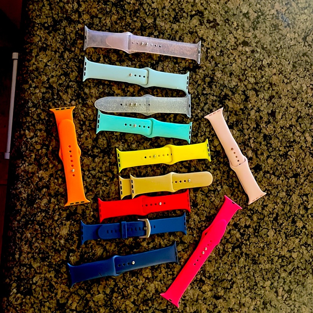 Like New condition iwatch (apple) watch bands for 42-44mm. Sold ALL together